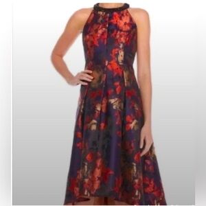 NWT - SLNY floral print beaded collar dress